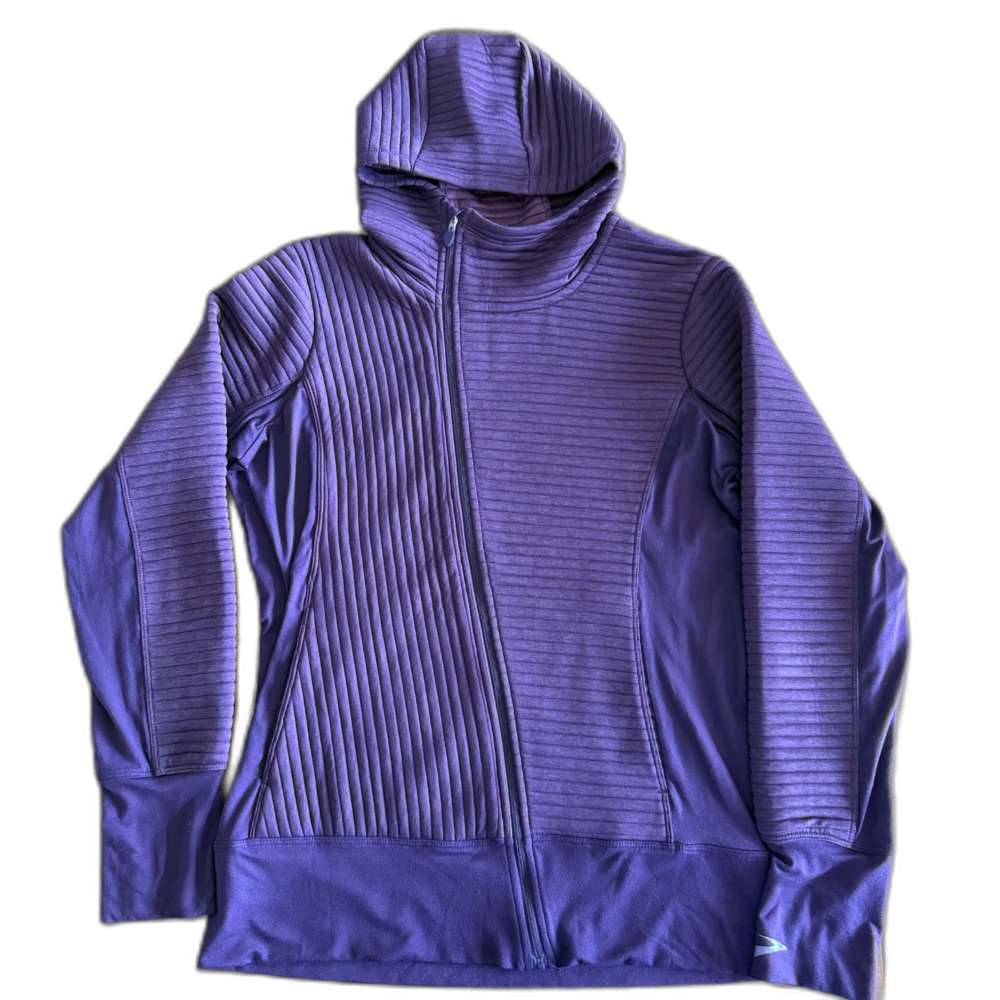 Brooks Fly-By Purple Hooded Running Jacket Women's Medium
